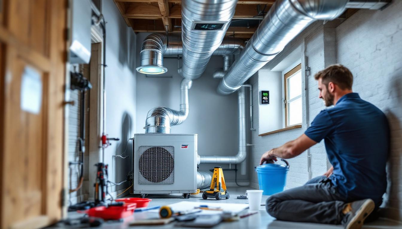 installation vmc simple flux : 40 à 60% d'humidité éliminée