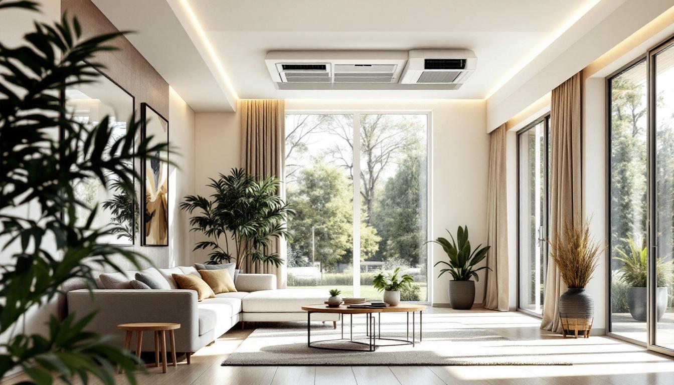 Schéma de fonctionnement d'une VMC double flux dans une maison neuve