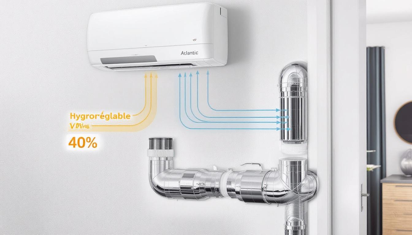 Installation VMC hygroréglable : 40% énergie air sain